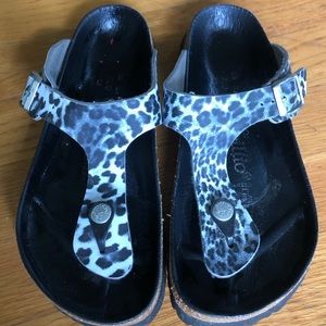 Birkenstock Papillio animal print Gizeh sandals size 36